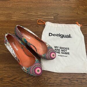 Vintage Desigual Colorful Patterned Wedges